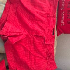 Torrid 22 red pinstripe shorts